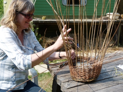 Willow harvesting and weaving.